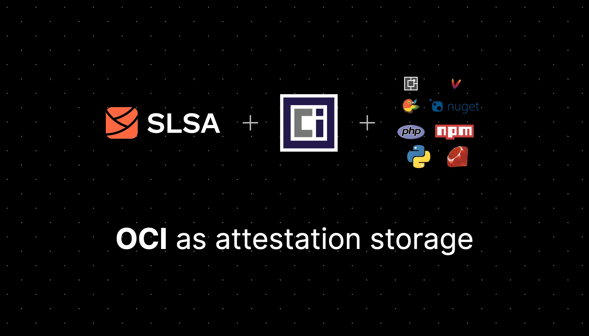 Store package SBOMs and build provenance in an OCI registry