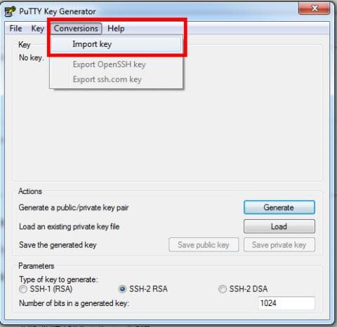 Puttygen convert Open-SSH