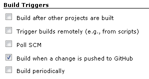 Build triggers